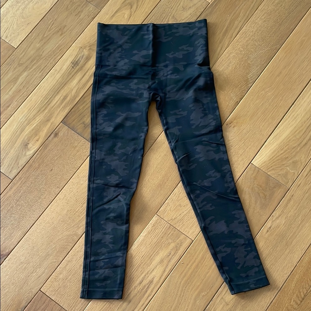 SPANX Black/Camo Leggings High Waist Stretch